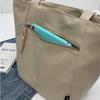 Casual Minimalist Shoulder Bag Large Capacity Niche Solid Handbag High Quality Preppy Style Commuting Versatile Canvas Bag