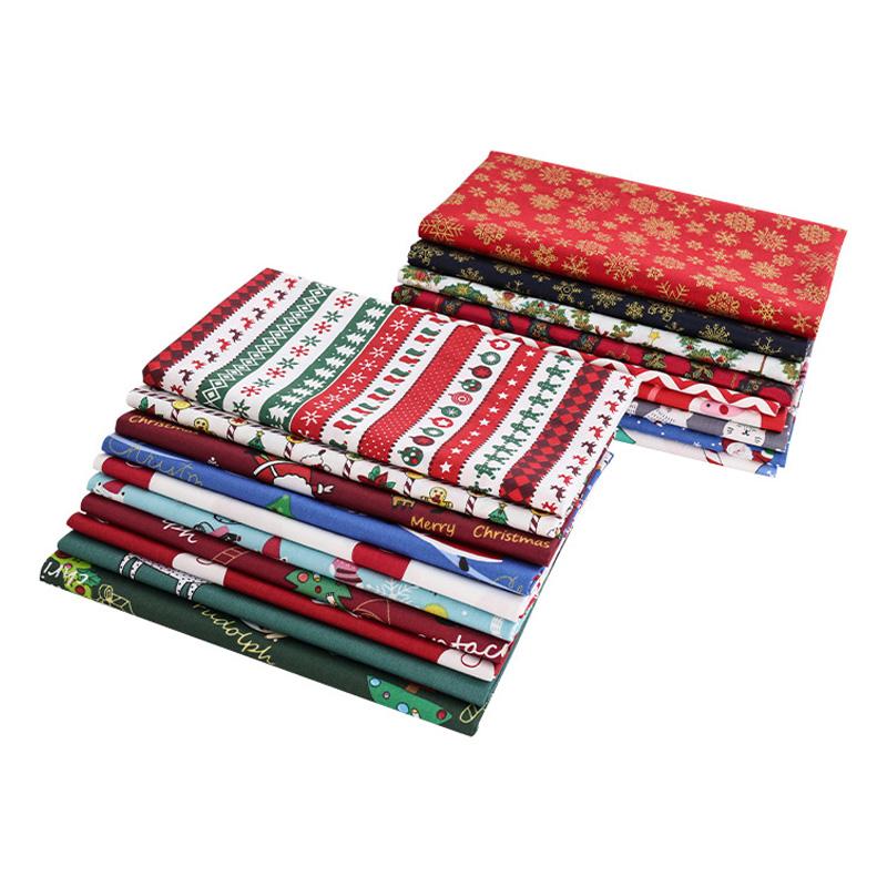 5pcs/Lot Sewing Quilting Fabrics 25x25cm Cotton Fabric Handmade Material Printed Cloth DIY Christmas Series Patchwork