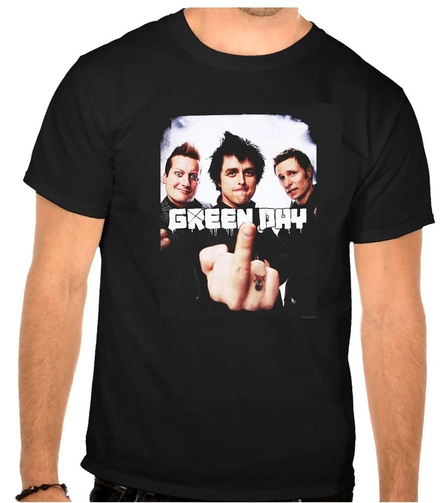 Green Day Greenday Rock Music Logo Black Tshirt 1289 S