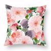 Spring Watercolor Floral Pillowcase Pink Rose Decorative  Sofa Living Room Bed  Home