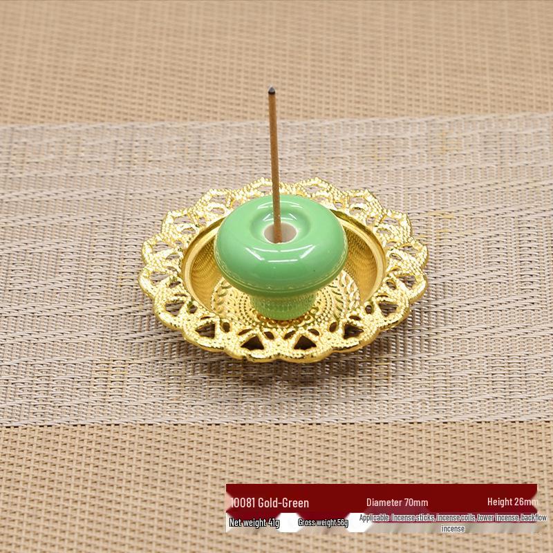 Mini Portable Arabic Incense Burner - Middle Eastern Style, Golden Tower Metal Aromatherapy Burner