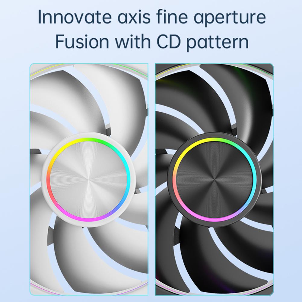 1/2Pcs Computer Chassis Fan 12cm Case Cooler Fan 4 Pin PWM Quiet Cooling Fan for Most PC Cooling Systems 800-1800RPM 5V 3Pin