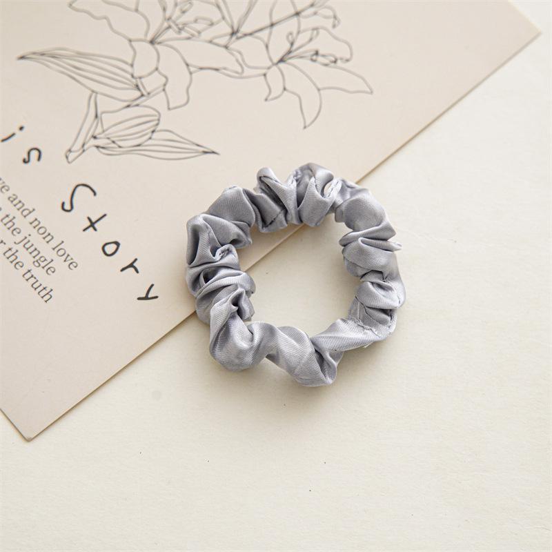 Satin Fabric Scrunchie Set for Women - Elastic Hair Tie Accessories