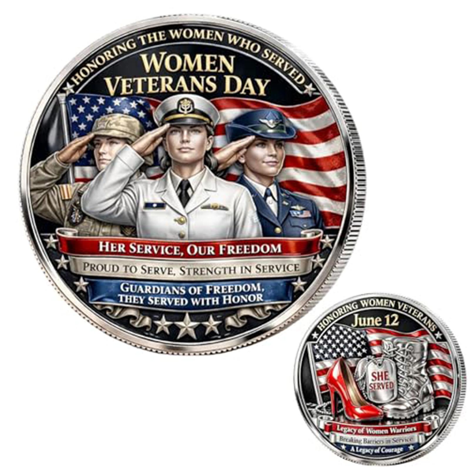 

Veteran Women s Day Commemorative Coin, Veteran Challenge Coin In Honor Of Women Who Served In Service, Sacrifice, And Collectible Value One Size