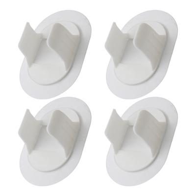 4-Piece Washing Machine Drain Wall Fixer For 3-3.8cm Diameter Hose. Suitable For Most Washing Machines.