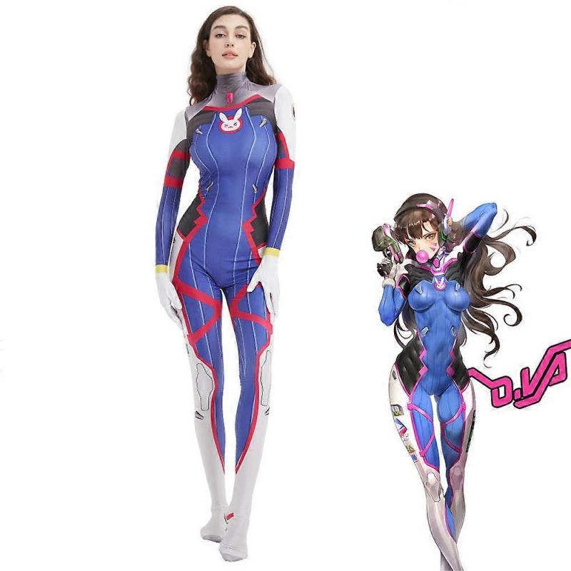 Dospělý - Overwatch 2 Widowmaker D.va Cosplay Kostým Lycrové Body pro Dospělé