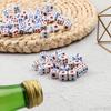30Pcs 10mm Plastic Dice Rounded Corner Red Blue Dots - Durable Tabletop Game Dice Perfect for Party Interactive Entertainment