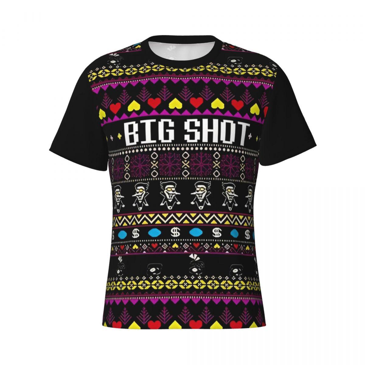 

Spamton s Big Shot Kromer Krismas T-Shirt for Men Women Round Neck Polyester T Shirt Deltarune Short Sleeve Tee Shirt Clothes... S разноцветный