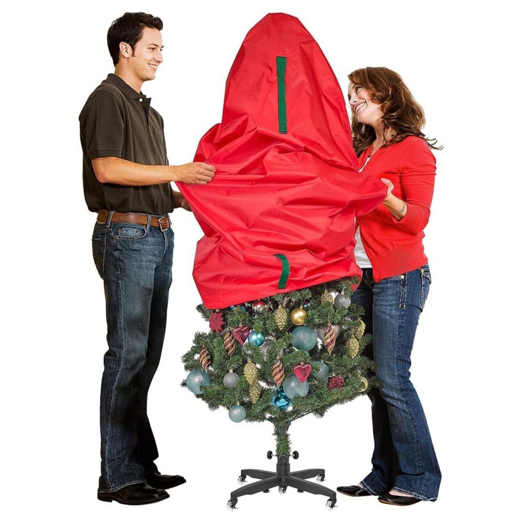 Easy Storage Vertical Christmas Tree Bag, Waterproof and Resistant Protective Cover, Portable Design for 36x25 Inch