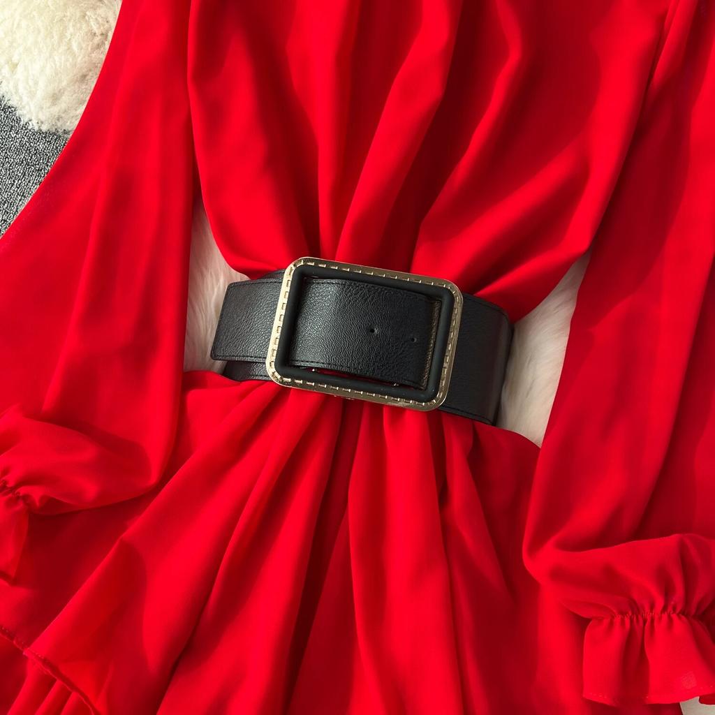 Podzimní krajka Vintage pohádkové šaty Dámské Patchwork Elegantní Party Midi Šaty Dámská mašle Korejská móda One Piece Sweet Dress 2024