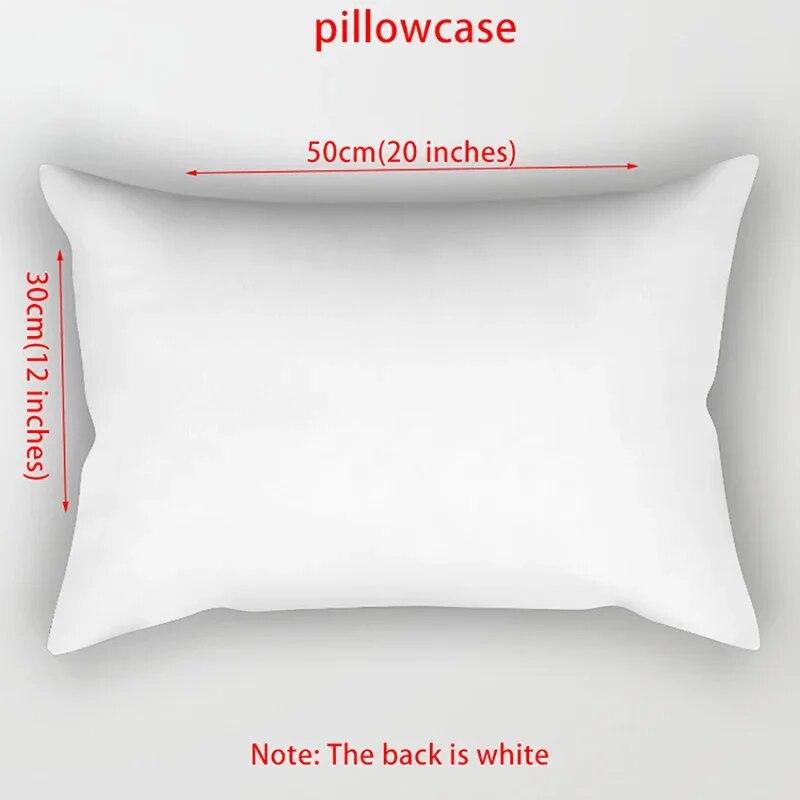 Rectangle Cushion Cover Plant Art Polyester Home Decor Elegant Pillow  For Living Room Sofa 30x50cm