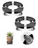 Trash Can Dolly with 4 Lockable Wheels, 440lbs Weight Capacity, 2 Packs Round Trash Can Roller Base, 15-22.8 In Adjustable