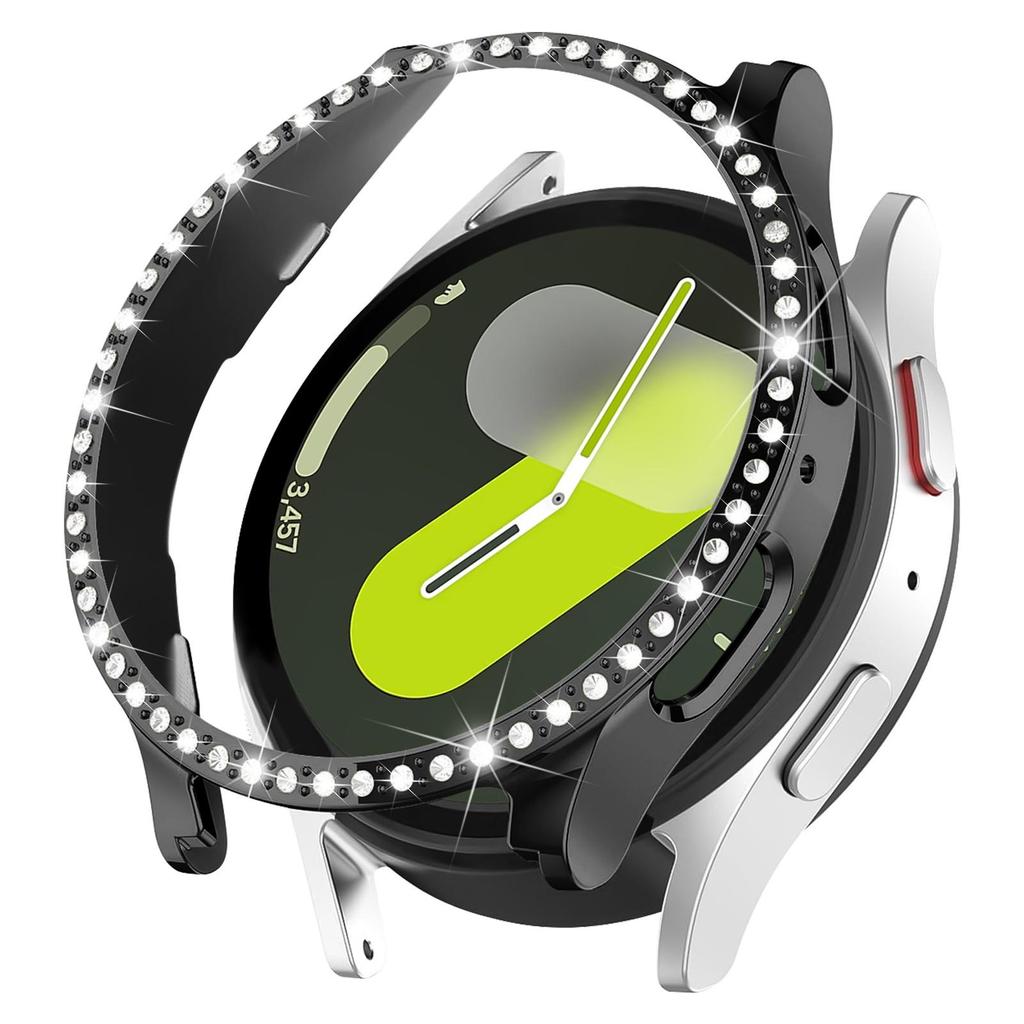 Diamond Case for Samsung Galaxy Watch 7 44mm 40mm Accessories Hard PC Hollow All-around Bumper Galaxy Watch 7 Cover for Women