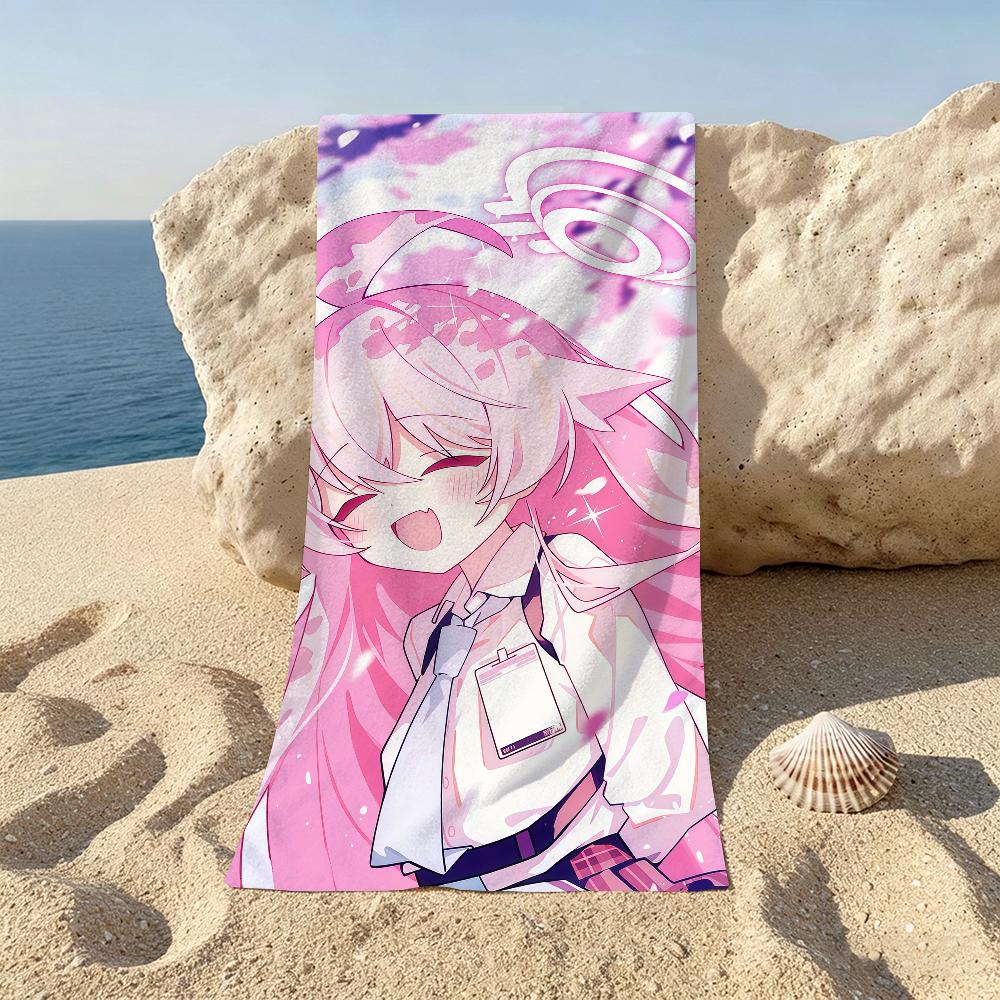 Games Girl Blue A-archive Hoshino Beach Towel For Beaches Yoga Studios Gyms Hot Springs Swimming Pools And Picnics