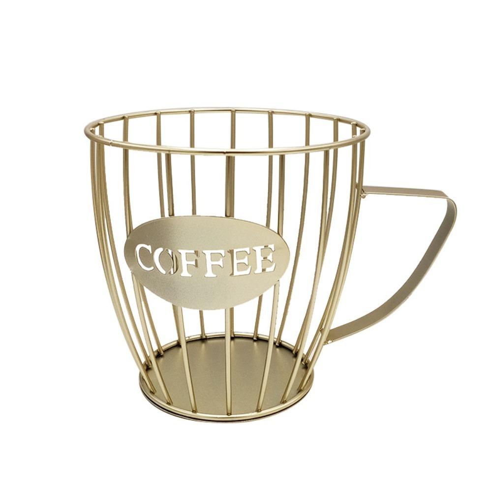 Fashion Iron Coffee Pod Holder Hollowed-out Creative Coffee Capsule Holder Large Capacity Storage Cup Home Decor