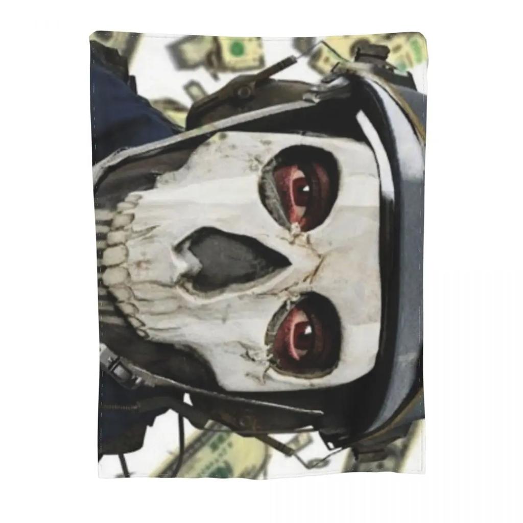 Silly Ghost COD Throw Blanket Cute Blanket Plaid Luxury Throw Blanket Beach Blanket Blankets Sofas Of Decoration