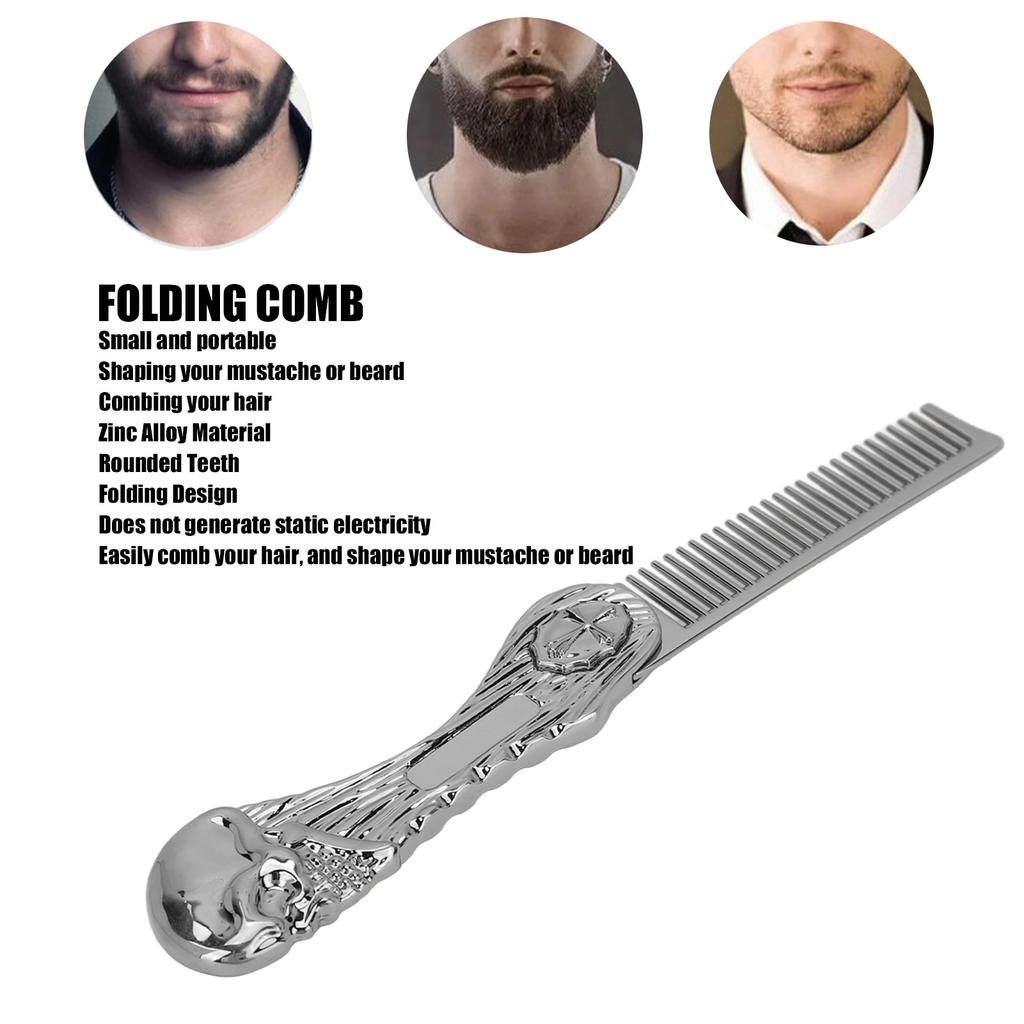 Foldable Hairstyling Brush Zinc Alloy Prevent Static   Oil Hair Comb Hairdressing Comb
