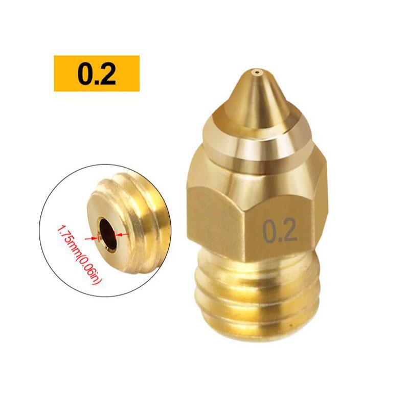 Hotend Extruder Brass Nozzles for CR-6 SE Ender-3 Series Ender-5 Series Printer 0.2/0.4/0.6/0.8/1.0mm