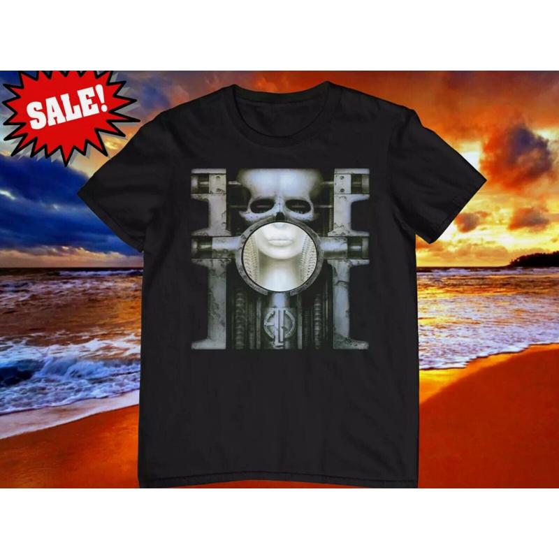 Emerson Lake Palmer Brain Salad Surgery Cotone Nero S 5xl Maglietta