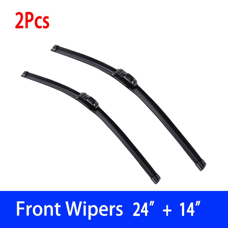For KIA Picanto TA MK2 Hatchback  2011-2017 Car Windshield Wiper U-type Soft Rubber Frameless Bracketless Car Wipers 24"+14"