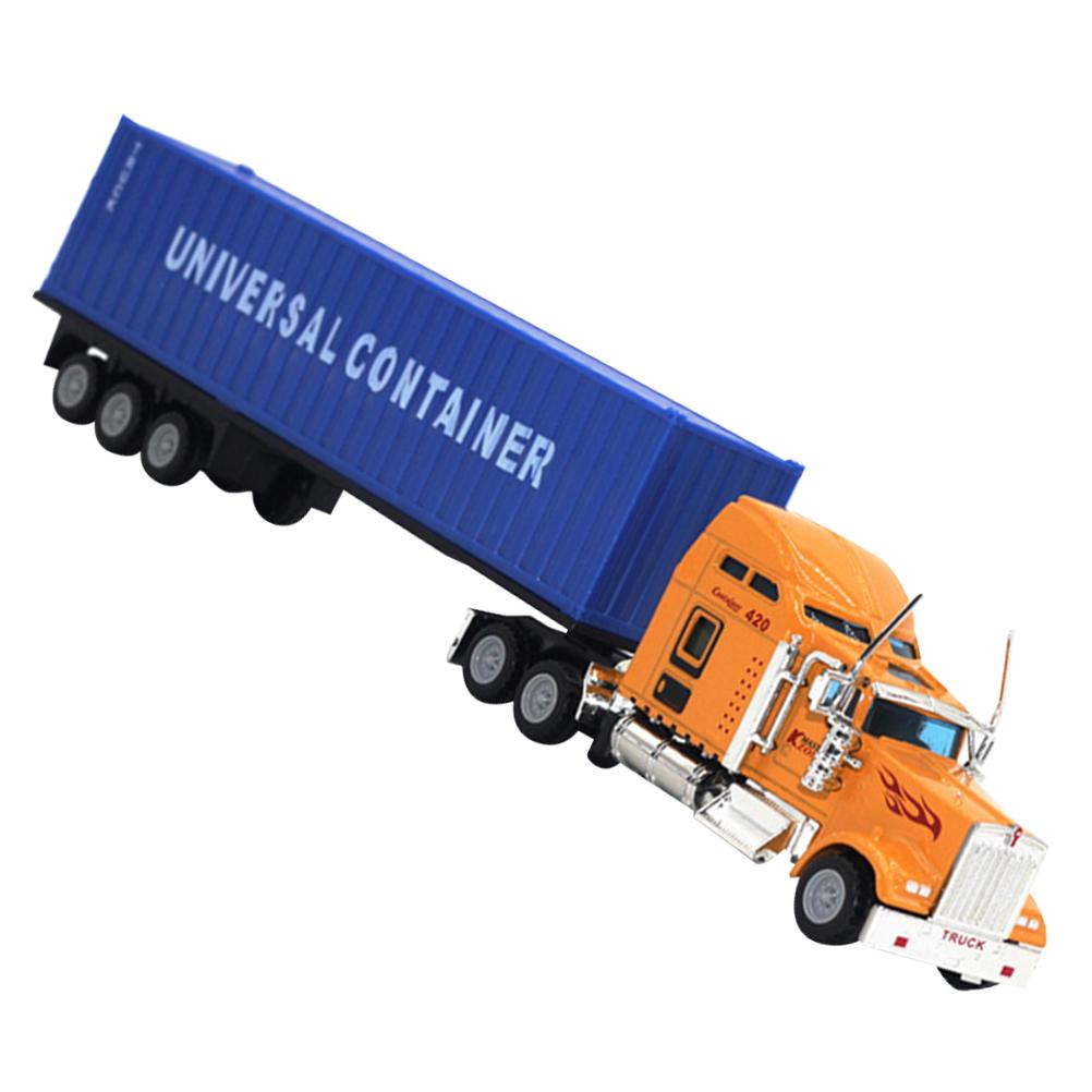 Big Truck Semi Little Blue Toy Trucks Trailers Boys Kids Plaything Mini Container Toys Toy's