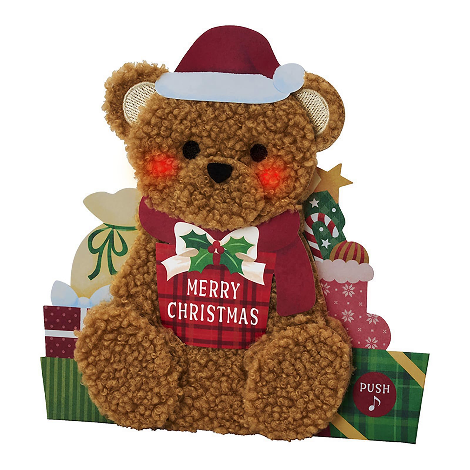 

Sanrio Christmas Message Christmas Lights Fluffy Teddy JXPM 244201 Card, Card, & Melodies, Bear, 12-5, красный