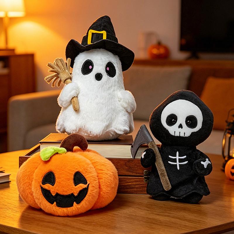 Kawaii Halloween Plüschtier Horror Party Deko Geschenke Kürbis Geist Plüsch Party Atmosphäre Dekor Flauschig Super Weich Geschenke für Kinder