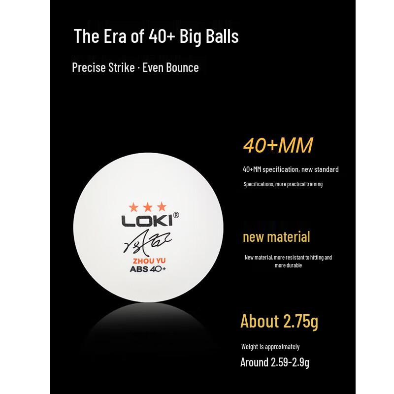 LOKI 3-Star Seamed Table Tennis Balls (50-Pack)