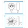 0-60Mpa Digital Pressure Gauge 100mm Dial Electronic Contact Hydraulic Pressure Gauge 200bar 400 Bar Pressure Guage M20*1.5