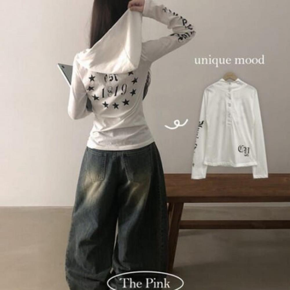 The Pink Y2k PrinTing Hoodie Long Sleeve T shirT