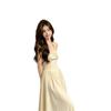 French gentle strap neck dress summer new vacation temperament backless sleeveless waist slim skirt