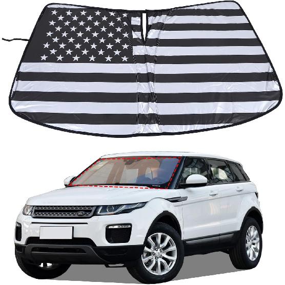 

Front Windshield Sunshade for Range Rover Evoque L551 2012-2018, Front Window Sun Shade, Foldable Reflective Sun Visor, Screen Shield Cover UV серый