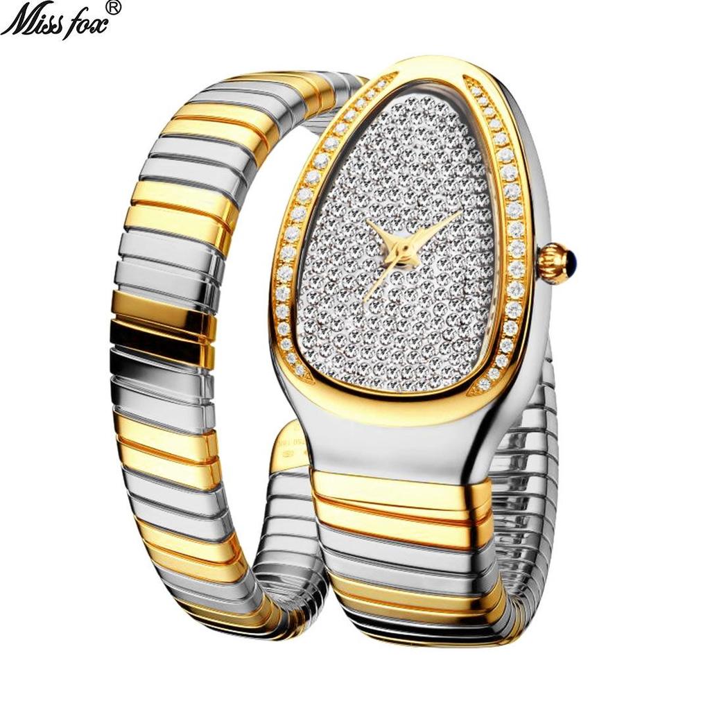 MISSFOX Women's European & American INS Style Snakehead Watch – Unique, Fashionable, Snake-Shaped Design