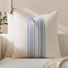 Striped Textured Throw Pillow Covers Boho Decorative Cushion Covers for Couch Sofa Bed Farmhouse & Modern Living Room Decor