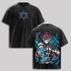 Akaza Upper Moon Demon Slayer Vintage Washed Oversized Heavy Cotton Anime Tee