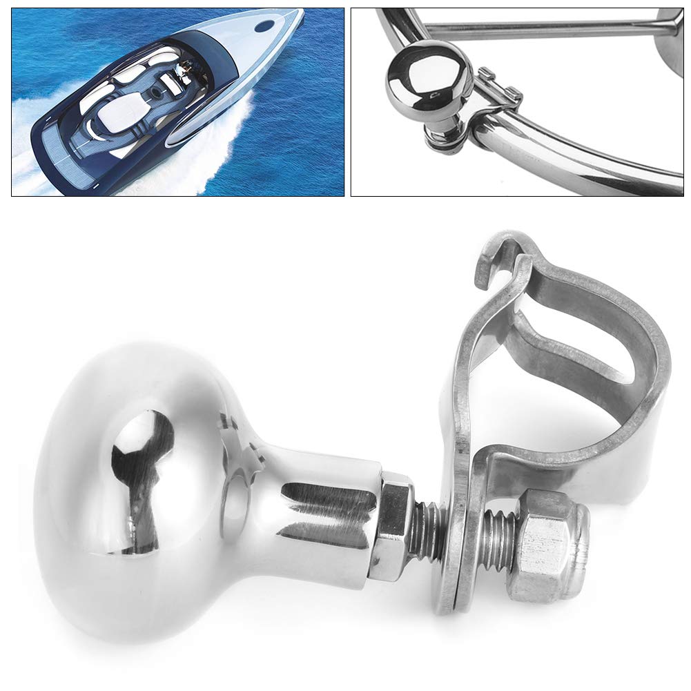 Jeffergarden Boat Steering Wheel Aid Premium 316 Stainless Steel Knob Heavy Duty Grip Spinner for Most Steering Wheels