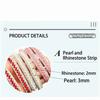 Pearl Trim 3 Yards Self Adhesive Pearl Chain Flexible DIY Decoration Pearl Sticker Shiny Apparel Accessory Garment Supply