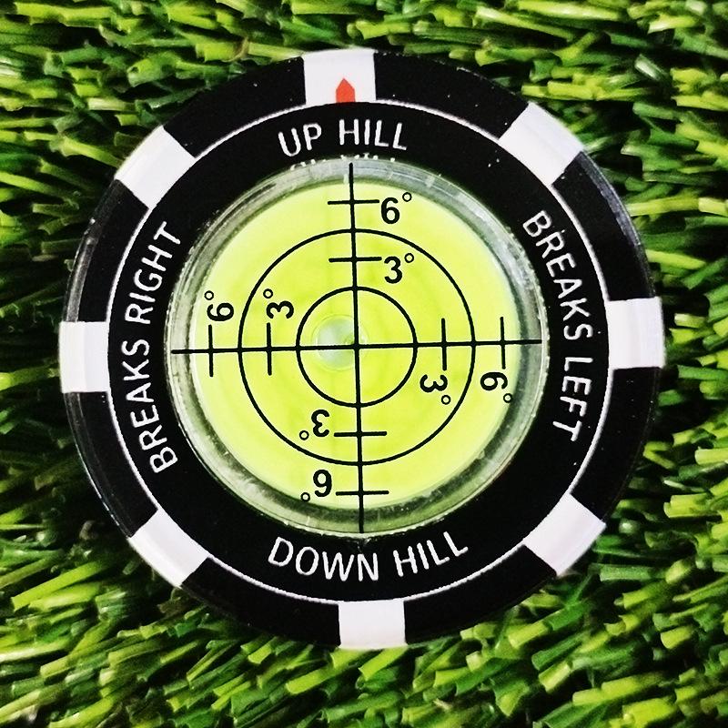 Golf Doppelseitiger Marker - Gerahmtes Winkelmessgerät, Gradmessung Grüne Ballposition Markierung Golfzubehör Praktisch