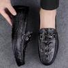 Doudou Shoes Men's Shoes Crocodile Pattern Casual Leather Shoes Casual Shoes High-end Shoes