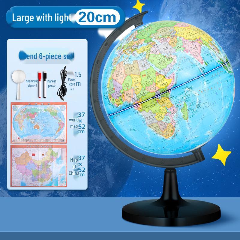 Beleuchteter Globus für Schüler: Perfekt für Grund-, Mittel- und Oberschule - Ideal für die Aufklärung von Kindern und das Erlernen von Geografie.