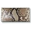 CLW Crocodile Leather Works Diamond Python Long Wallet In Shining Natural. Made In Japan. Men's Long Wallet with Coin Purse. Brand Name Gift. (Silver