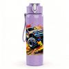 1PC Mud Splash Monster Truck Print 750ml Color Plastic Sports Water Bottle Leakproof Flip Straw Lid Suitable for Sports Office Home Use