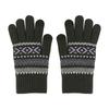 Winter double-layer thickened knitted gloves velvet men's and women's thermal gloves cycling contrasting striped windproof gloves