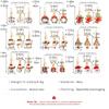 Elk Christmas  Jewelry Set Santa Xmas Dangle Earring Unique   Gift