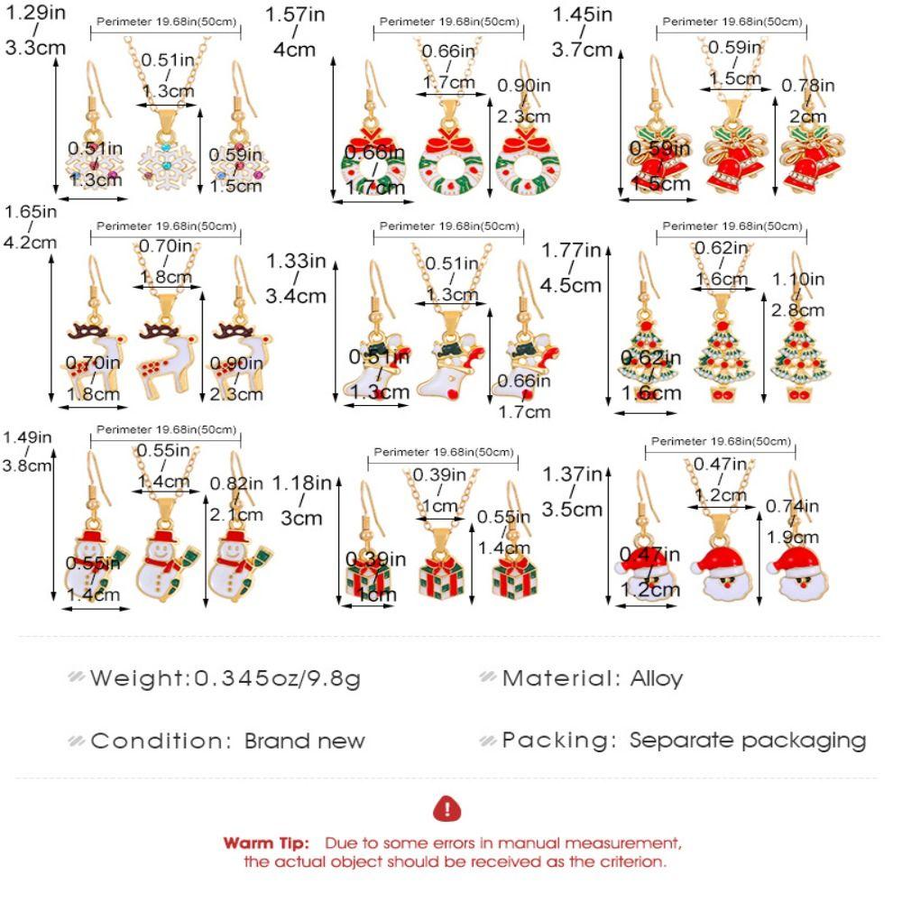 Elk Christmas  Jewelry Set Santa Xmas Dangle Earring Unique   Gift