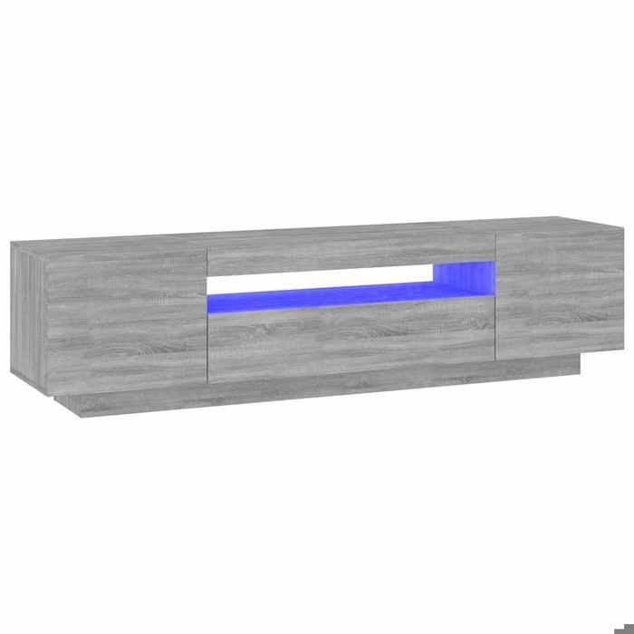 VidaXL Meuble TV avec lumières LED Sonoma gris 160x35x40 cm, meuble TV avec lumière LED, support tv, armoire média, meuble 815727