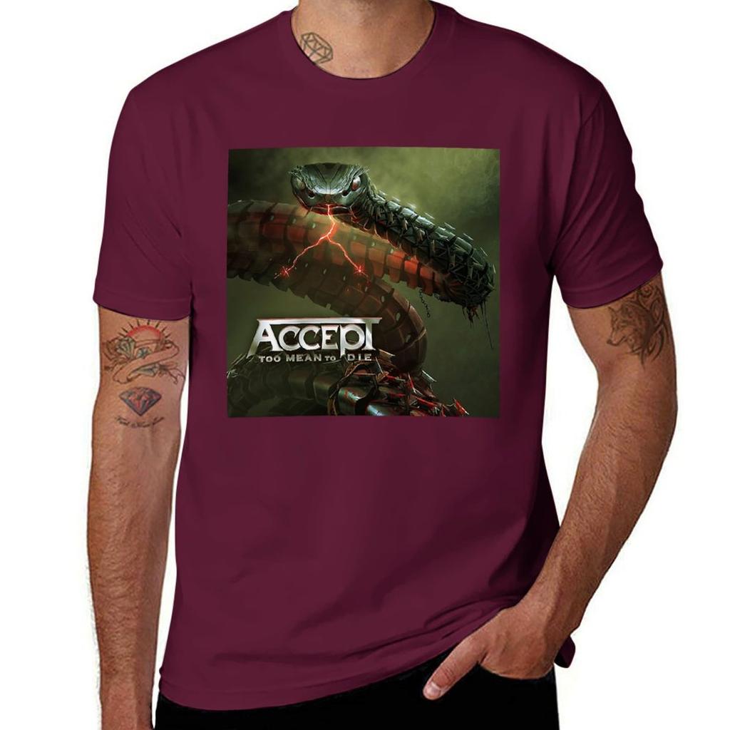 Accept Band T-Shirt Geschenke für Freund Vintage Grafik T-Shirt Baumwolle Herren T-Shirts Herrenmode