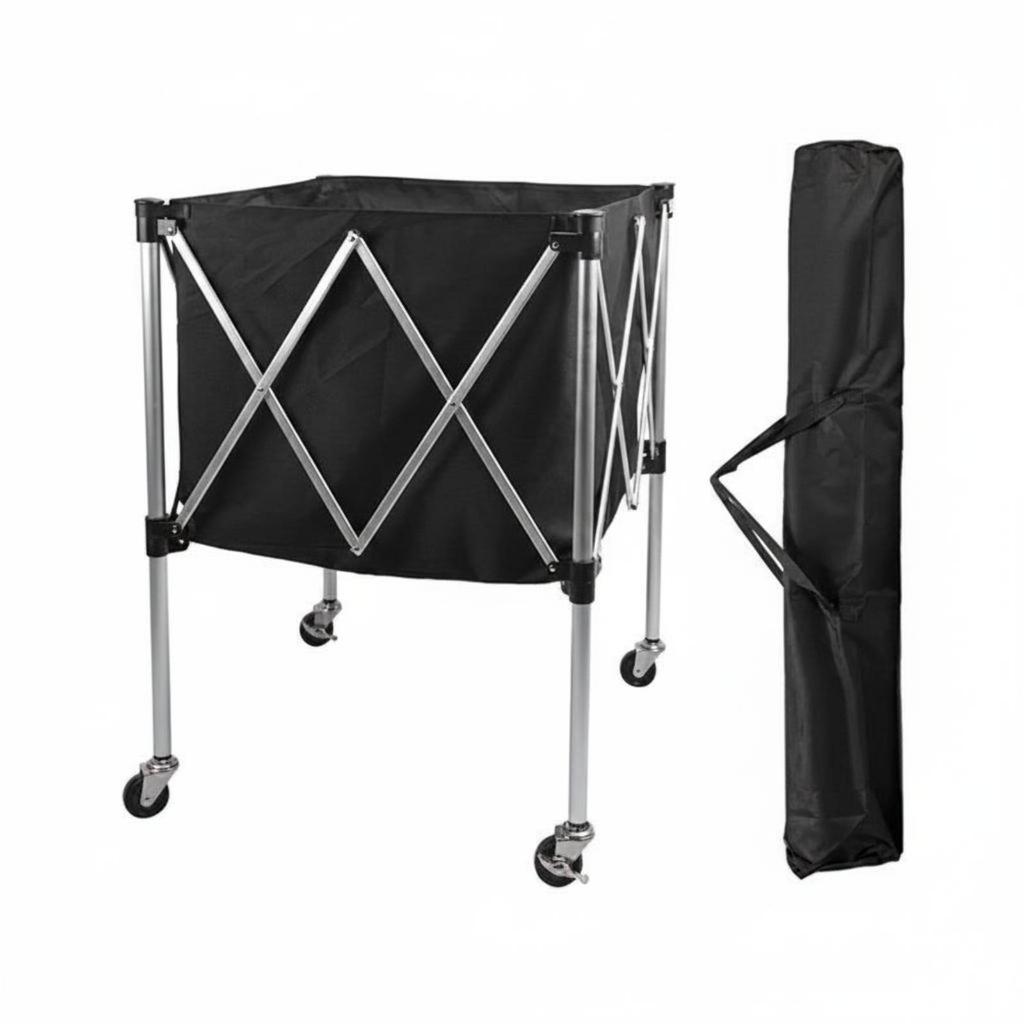 Foldable Ball Carrier Portable Mobile Athletic for Gym