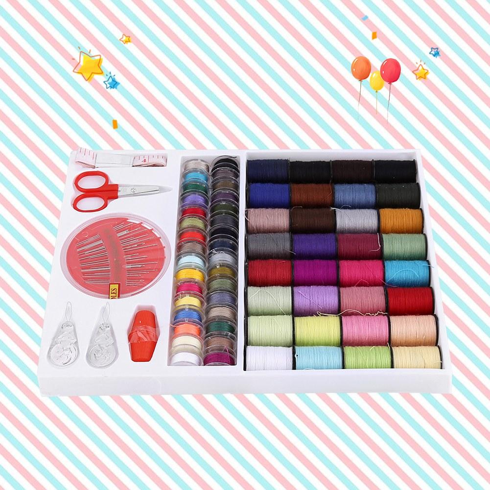 Sewing Kit Measure Tap Scissors Thimble Thread Needle Set Home Use Tools