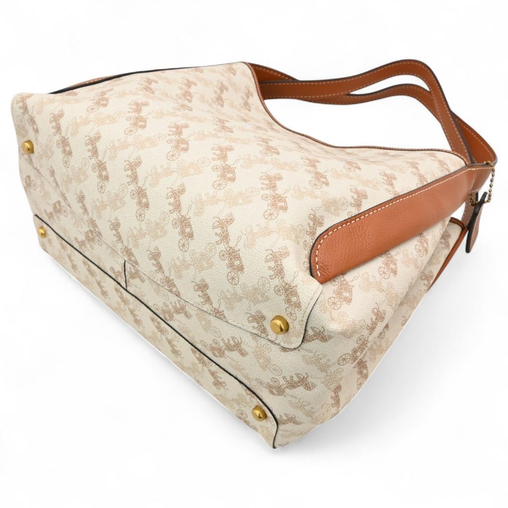 Auth Coach Hadley with Horse & Carriage Tote Bag co0212es